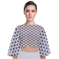 Abstract Pattern 2 Tie Back Butterfly Sleeve Chiffon Top by jumpercat