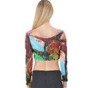 Big Coral Tree Long Sleeve Crop Top View2