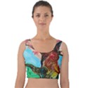 Big Coral Tree Velvet Crop Top View1