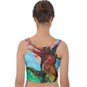 Big Coral Tree Velvet Crop Top View2