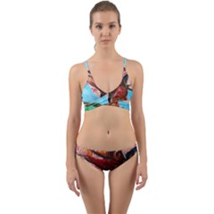 Big Coral Tree Wrap Around Bikini Set