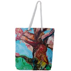 Big Coral Tree Full Print Rope Handle Tote (large) by bestdesignintheworld