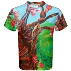 Coral Tree Blooming Men s Cotton Tee by bestdesignintheworld