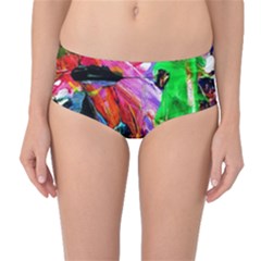 Triplets-1 Mid-waist Bikini Bottoms by bestdesignintheworld