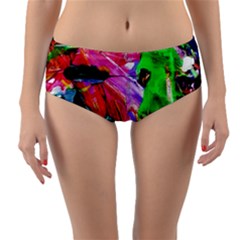 Triplets-1 Reversible Mid-waist Bikini Bottoms by bestdesignintheworld