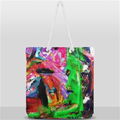 Triplets-1 Full Print Rope Handle Tote (large) by bestdesignintheworld