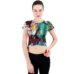 Combat Trans 4 Crew Neck Crop Top by bestdesignintheworld