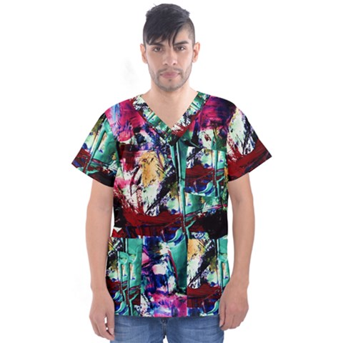 Combat Trans 4 Men s V-neck Scrub Top by bestdesignintheworld