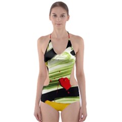 Grave Yard 5 Cut-out One Piece Swimsuit by bestdesignintheworld