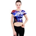 Cabin In The Mountain 1 Crew Neck Crop Top View1