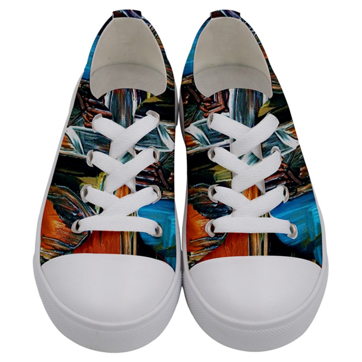 Ceramics Of Ancient Land 6 Kids  Low Top Canvas Sneakers