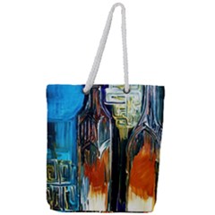 Ceramics Of Ancient Land 6 Full Print Rope Handle Tote (large) by bestdesignintheworld