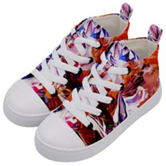 Cabin In The Mountain 2 Kid s Mid-top Canvas Sneakers by bestdesignintheworld