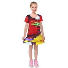 Balboa   Island On A Sand 19 Kids  Short Sleeve Velvet Dress