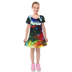 Balboa   Island On A Sand 12 Kids  Short Sleeve Velvet Dress