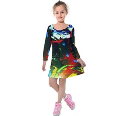 Balboa   Island On A Sand 12 Kids  Long Sleeve Velvet Dress