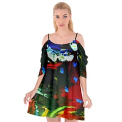 Balboa   Island On A Sand 12 Cutout Spaghetti Strap Chiffon Dress