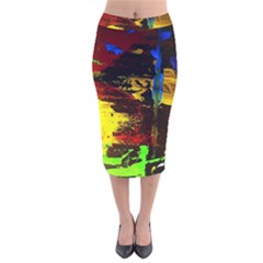 Balboa   Island On A Sand 11 Velvet Midi Pencil Skirt by bestdesignintheworld