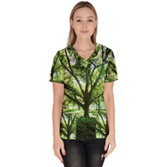 Highland Park 14 Scrub Top by bestdesignintheworld