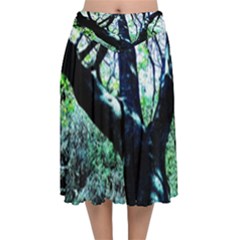 Highland Park 11 Velvet Flared Midi Skirt by bestdesignintheworld