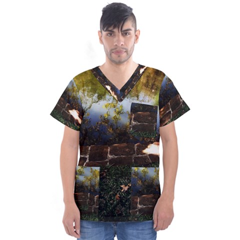 Highland Park 10 Men s V-neck Scrub Top by bestdesignintheworld