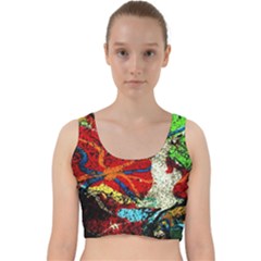 Coffee Land 1 Velvet Racer Back Crop Top