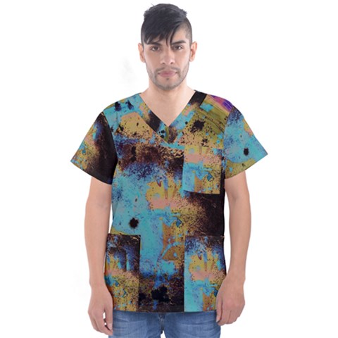 Blue Options 5 Men s V-neck Scrub Top by bestdesignintheworld