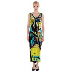 Dance Of Oil Towers 3 Fitted Maxi Dress by bestdesignintheworld