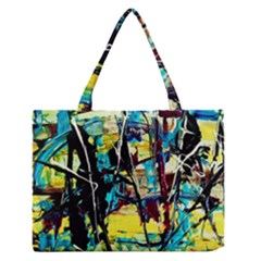 Dance Of Oil Towers 3 Zipper Medium Tote Bag by bestdesignintheworld