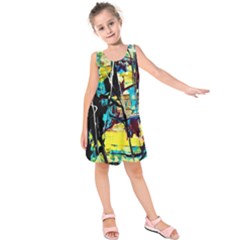 Dance Of Oil Towers 3 Kids  Sleeveless Dress by bestdesignintheworld