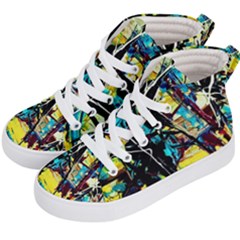 Dance Of Oil Towers 3 Kid s Hi-top Skate Sneakers by bestdesignintheworld