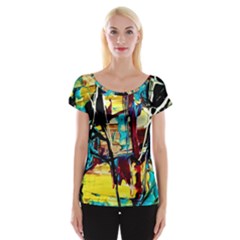 Dance Of Oil Towers 4 Cap Sleeve Tops by bestdesignintheworld