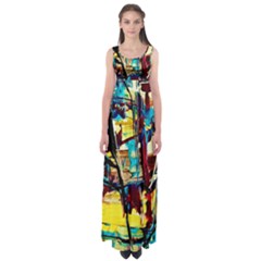 Dance Of Oil Towers 4 Empire Waist Maxi Dress by bestdesignintheworld