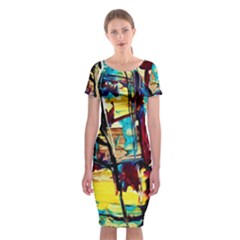 Dance Of Oil Towers 4 Classic Short Sleeve Midi Dress by bestdesignintheworld