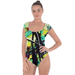 Dance Of Oil Towers 5 Short Sleeve Leotard  by bestdesignintheworld