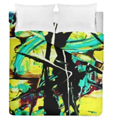 Dance Of Oil Towers 5 Duvet Cover Double Side (queen Size) by bestdesignintheworld