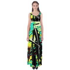 Dance Of Oil Towers 5 Empire Waist Maxi Dress by bestdesignintheworld