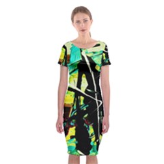 Dance Of Oil Towers 5 Classic Short Sleeve Midi Dress by bestdesignintheworld