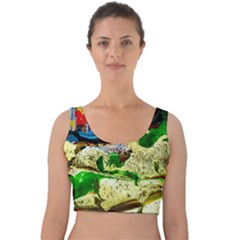 Catalina Island Not So Far 4 Velvet Crop Top by bestdesignintheworld