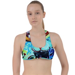 Woman Spirit Criss Cross Racerback Sports Bra by bestdesignintheworld