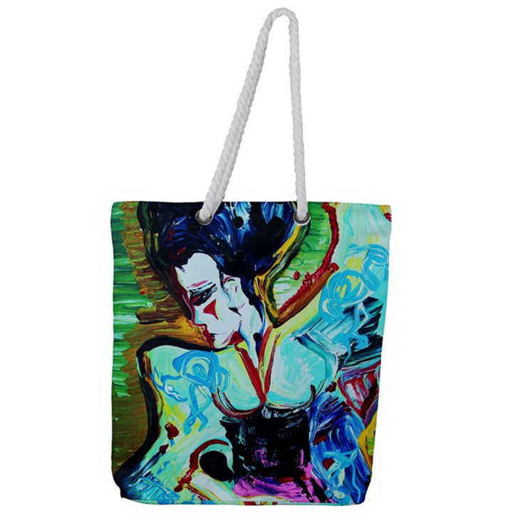 Woman Spirit Full Print Rope Handle Tote (Large)