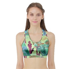 Trail 1 Sports Bra With Border by bestdesignintheworld