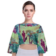 Trail 1 Tie Back Butterfly Sleeve Chiffon Top