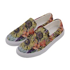 Sunflowers And Lamp Women s Canvas Slip Ons by bestdesignintheworld