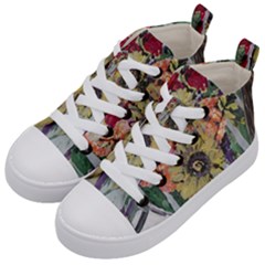 Sunflowers And Lamp Kid s Mid-top Canvas Sneakers by bestdesignintheworld