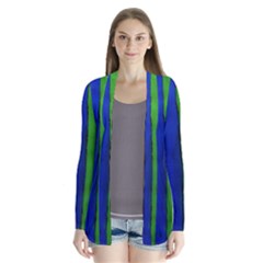 Stripes Drape Collar Cardigan by bestdesignintheworld