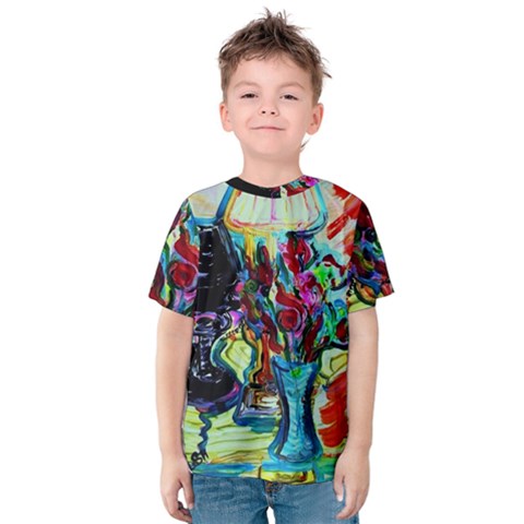 Still Life With Two Lamps Kids  Cotton Tee by bestdesignintheworld