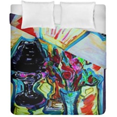 Still Life With Two Lamps Duvet Cover Double Side (california King Size) by bestdesignintheworld