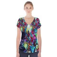 Still Life With Two Lamps Short Sleeve Front Detail Top by bestdesignintheworld