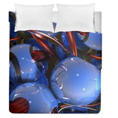 Spheres With Horns 3d Duvet Cover Double Side (queen Size) by Sapixe